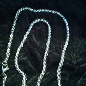 Round Box Stainless Steel chain. Approx. 14'  9mm